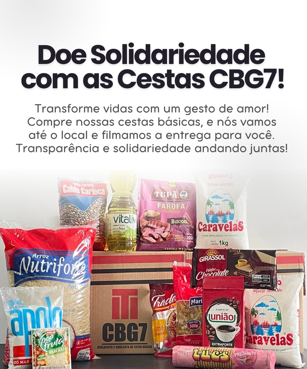 Transforme vidas com um gesto de amor! Compre nossas cestas básicas, e nós vamos até o local e filmamos a entrega para você. Transparência e solidariedade andando juntas!